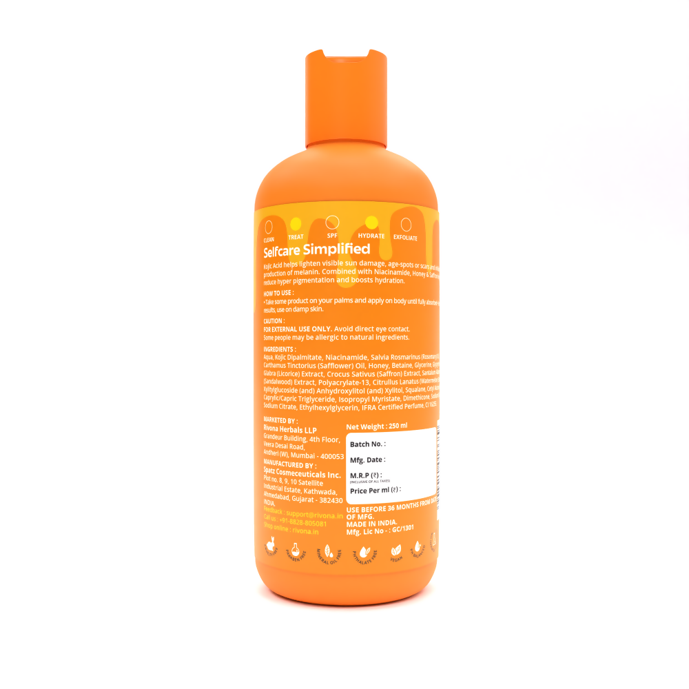 Rivona Naturals Honey & Saffron Lotion - Distacart