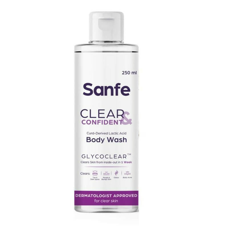 Sanfe Clear & Confident Glycolic Acid Body Wash - Distacart