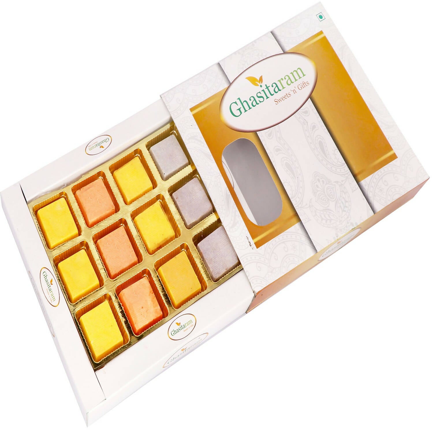 Ghasitaram Holi Gifts Chocolate - Fruit Flavored Chocolate in White Box - Distacart