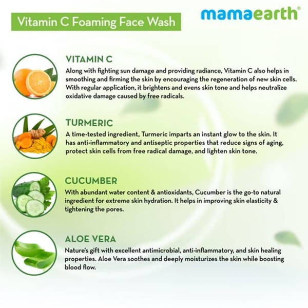 Mamaearth Face Wash ingredients