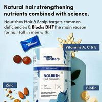 Thumbnail for Man Matters Biotin Nourish Hair Gummies With Multivitamins (Sugar Free) - Strawberry Flavor