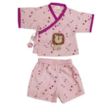 Thumbnail for Mhyssa Mufasa Half Sleeve Wrap Style Pink T-shirt With Shorts Set For Kids - Distacart