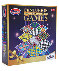Thumbnail for Skoodle Quest Centurion 5 Double Sided 100 Classic Family Board Games Collection 3D Box for Adults & Kids Chess, Ludo, Checkers & More - Age 3+Years - Distacart
