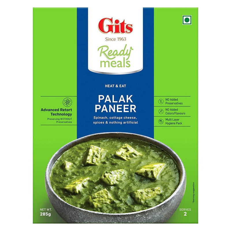 Gits Ready Meals Heat &amp; Eat Palak Paneer - Distacart