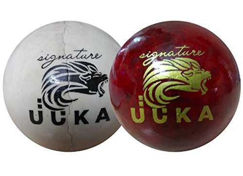 JUKA UUKA Cricket Balls (Red and White) - Pack of 6