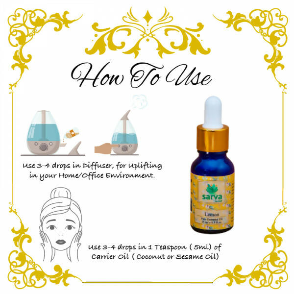 Sarva by Anadi Lemon Pure Essential Oil - Distacart