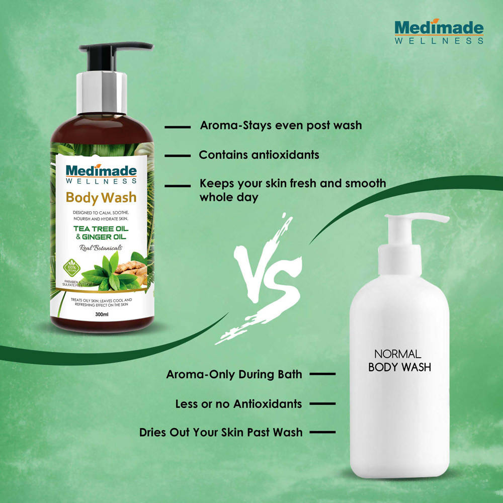 Medimade Wellness Tea Tree Oil & Ginger Oil Body Wash - Distacart