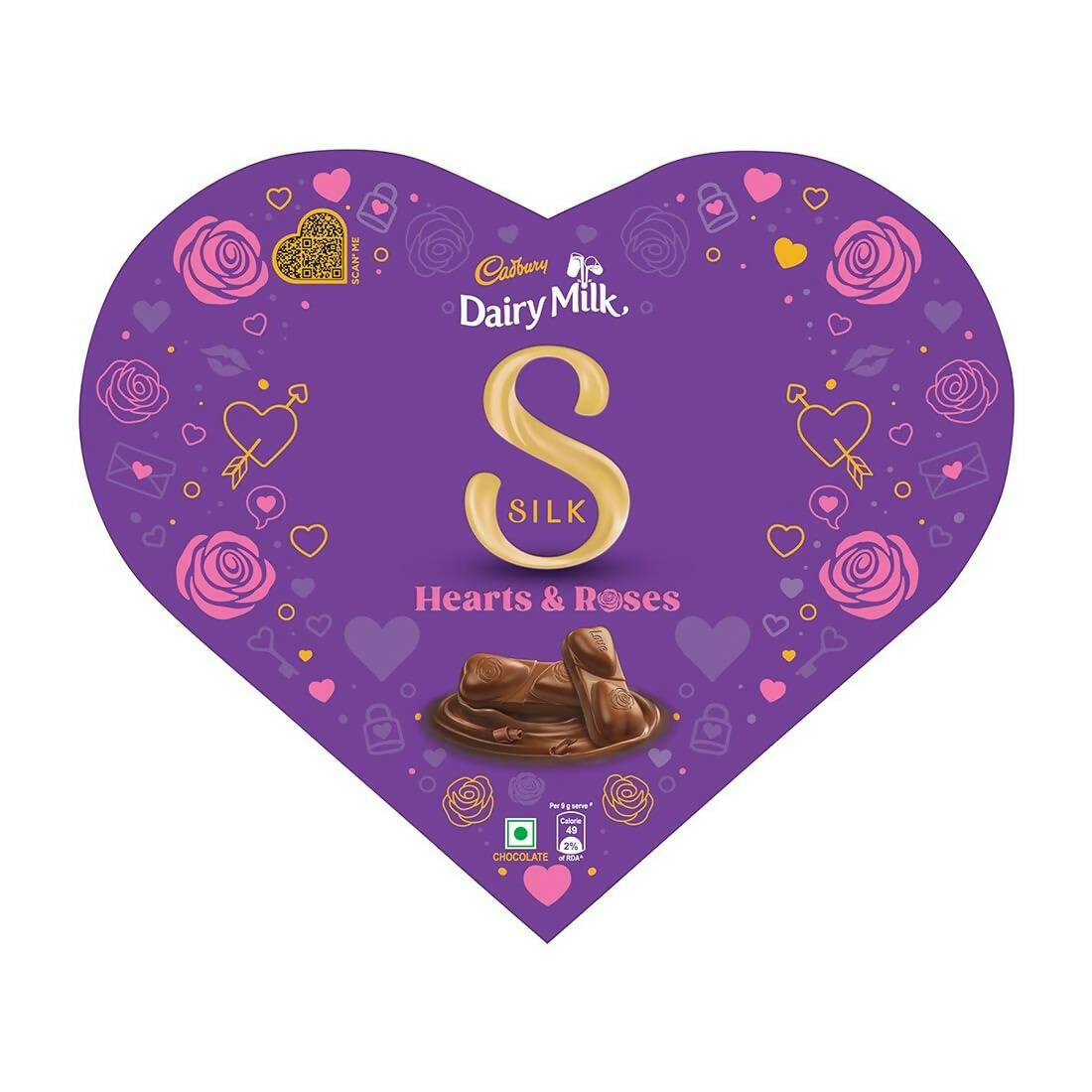 Cadbury Dairy Milk Silk Heart Shaped Valentine's Day Chocolate Gift Box - Distacart