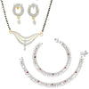 AanyaCentric Gold-plated Mangalsutra Pendant Earring Set & Silver Plated Anklet - Distacart