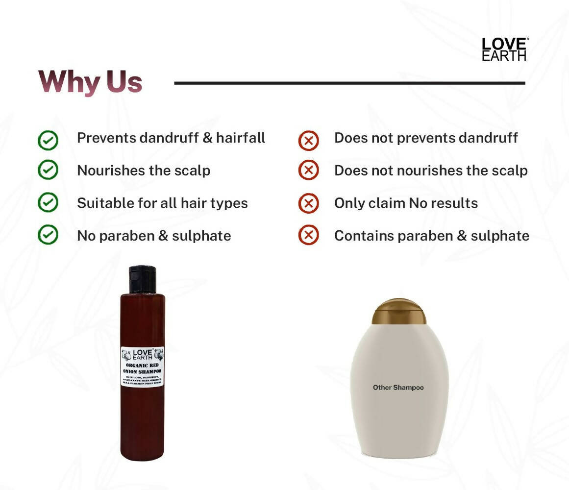 Love Earth Organic Red Onion Shampoo - Distacart