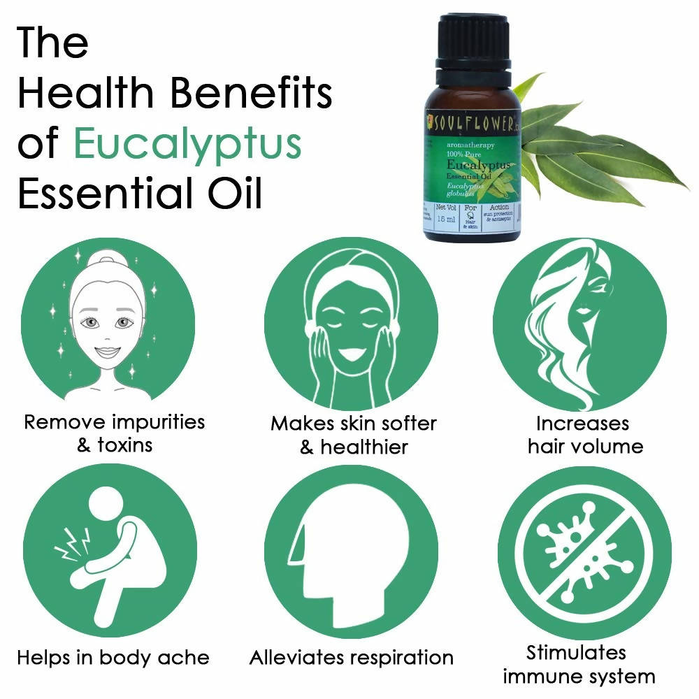 Soulflower Aromatherapy Pure Eucalyptus Essential Oil benefits