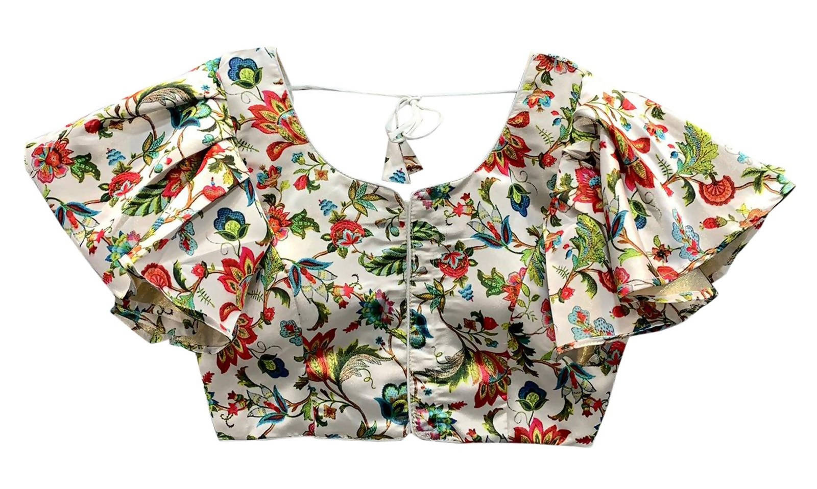 Vamika White Mate Digital Print Blouse - Distacart