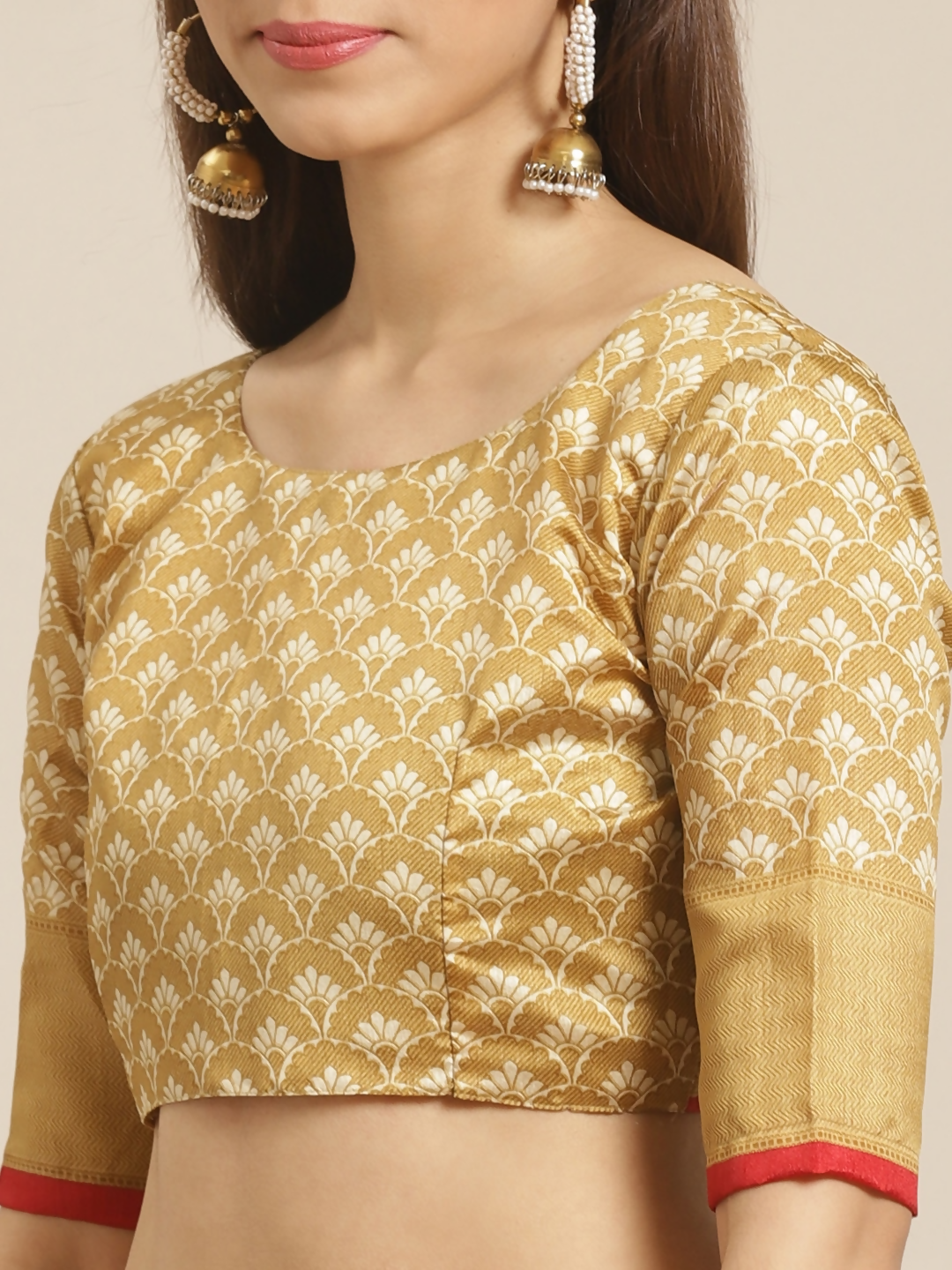 Saree Mall Beige & Cream-Coloured Printed Saree - Distacart
