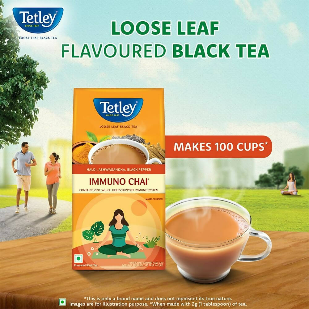 Tetley Immuno Chai Loose Leaf Flavoured Black Tea - Distacart