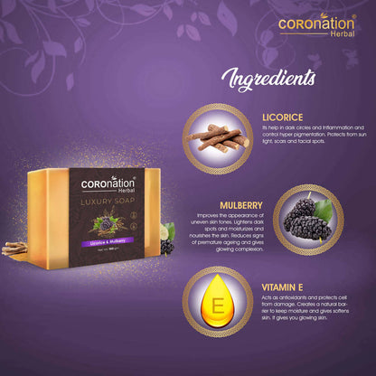 Coronation Herbal Licorice & Mulberry Luxury Soap - Distacart