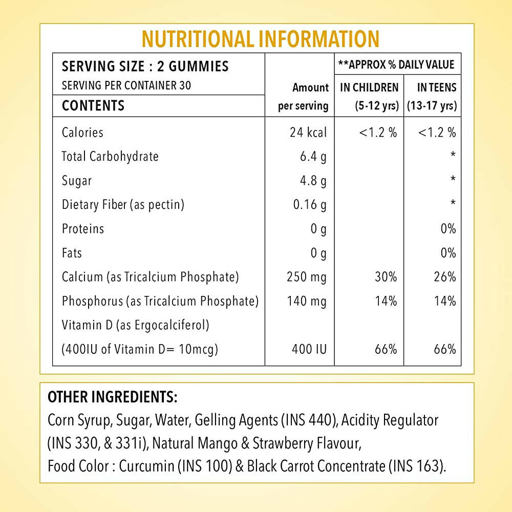 Zingavita Calcium+ Vitamin D Gummies for Kids - Distacart