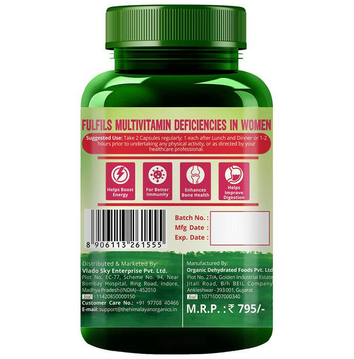 Himalayan Organics Whole Food Multivitamin For Women Capsules - Distacart