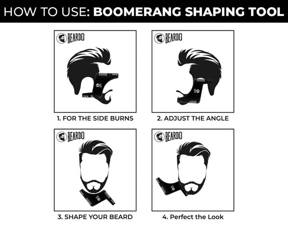 Beardo Boomerang Comb Shaping Tool - Distacart