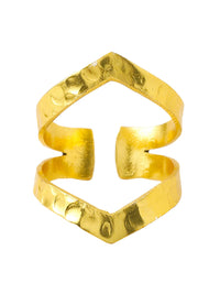 Thumbnail for NVR Women Gold Plated Adjustable Finger Ring - Distacart