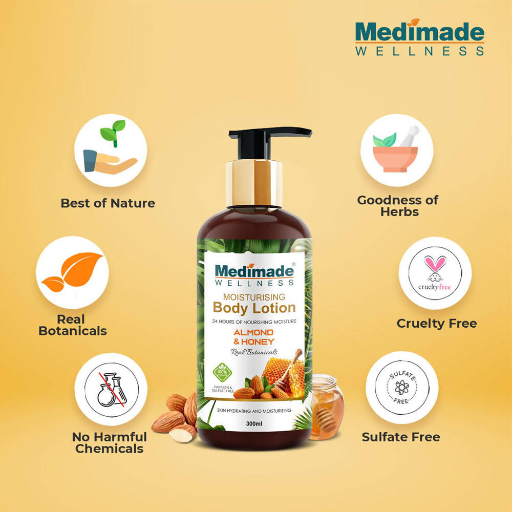 Medimade Wellness Almond and Honey Moisturising Body Lotion - Distacart