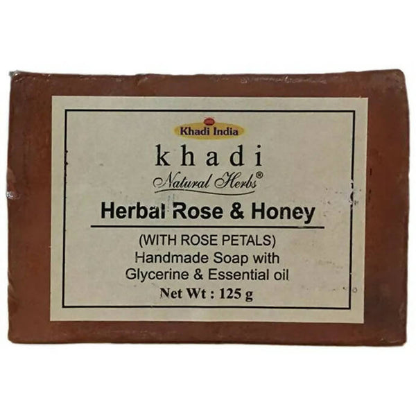 Khadi Natural Herbs Herbal Rose and Honey Soap - Distacart