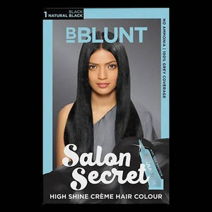 BBlunt Salon Secret High Shine Crème Hair Colour - Natural Black - Distacart