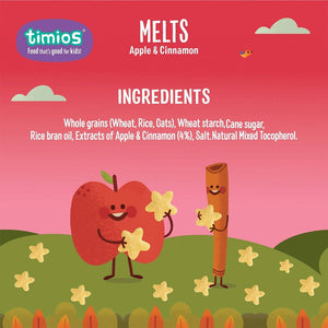 Timios Melts Apple And Cinnamon Finger Food For Babies Ingredients
