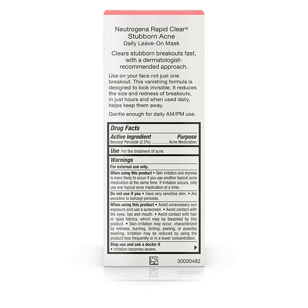 Neutrogena Rapid Clear Stubborn Acne Daily Leave On Mask - Distacart