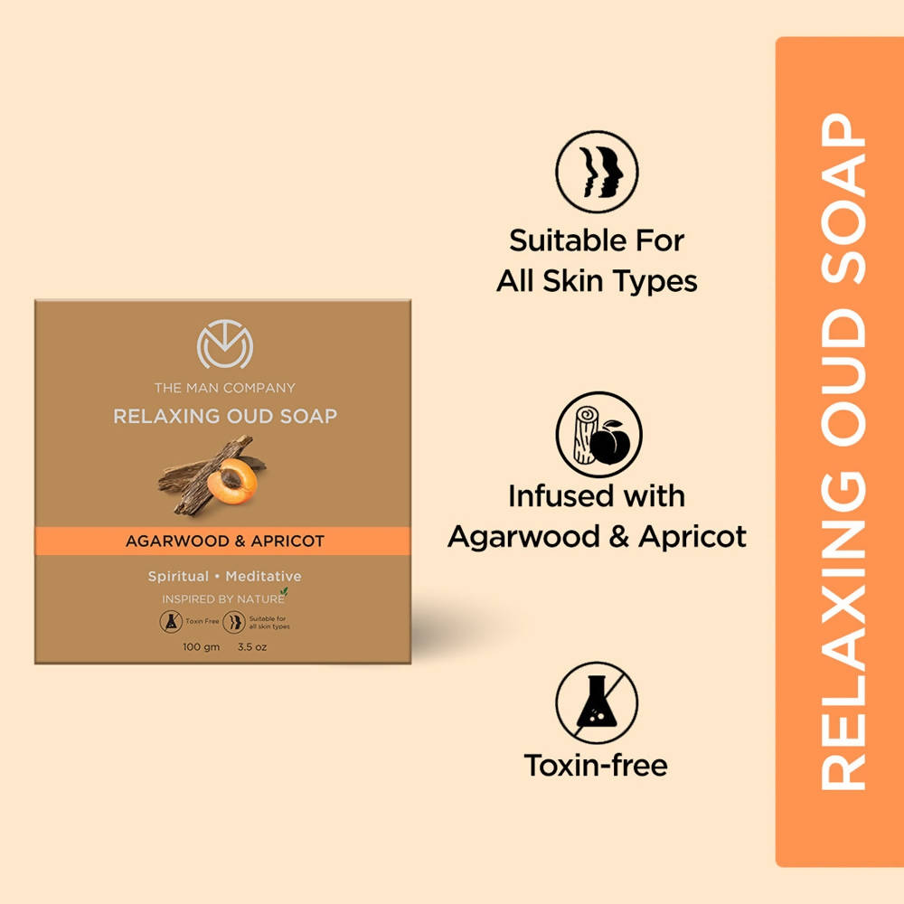 The Man Company Relaxing Oud Soap - Agarwood & Apricot - Distacart