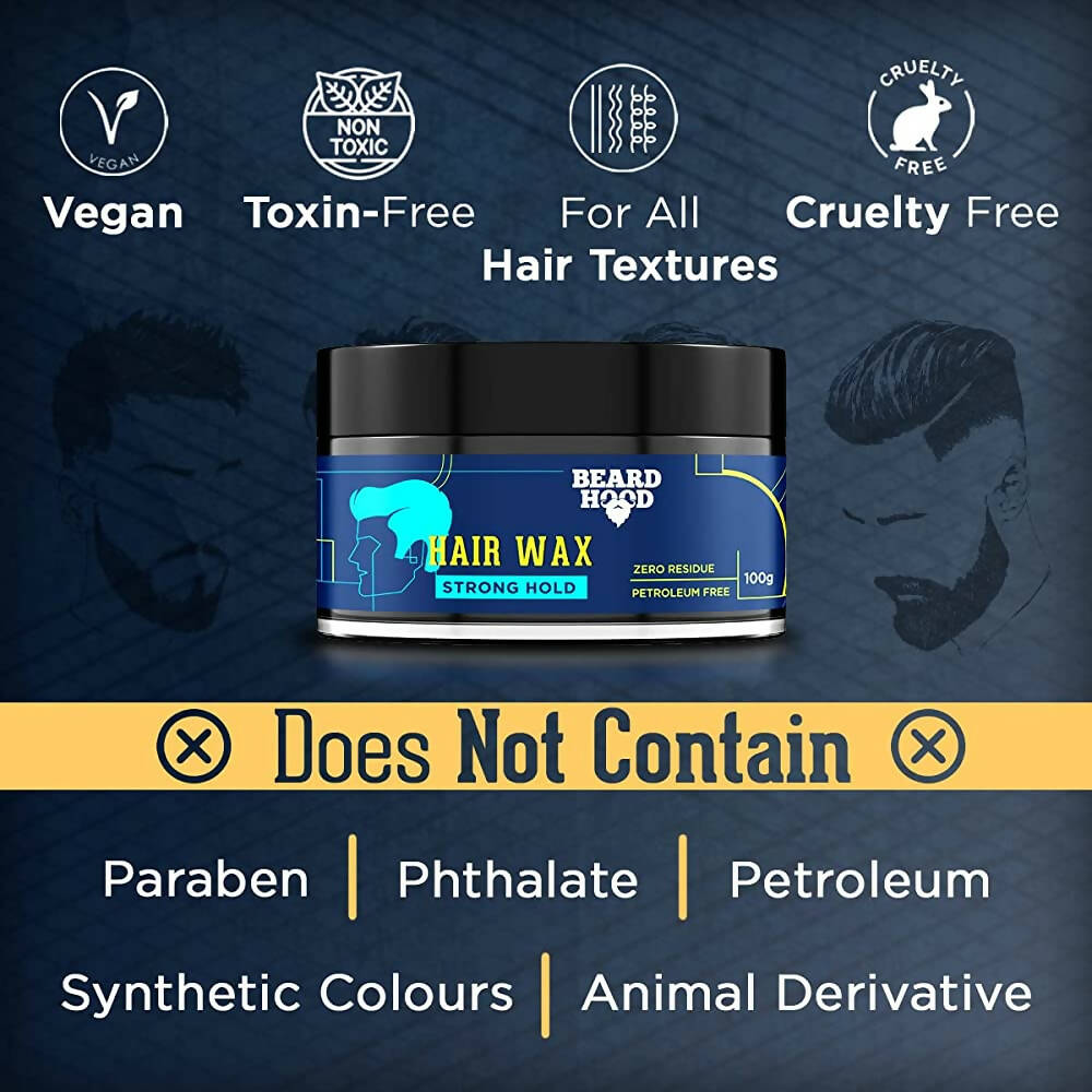 Beardhood Zero Residue Strong Hold Hair Wax - Distacart