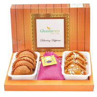 Thumbnail for Ghasitaram Assorted Box of Gujiyas, Dry Sweet Gujiyas and Thandai - Distacart