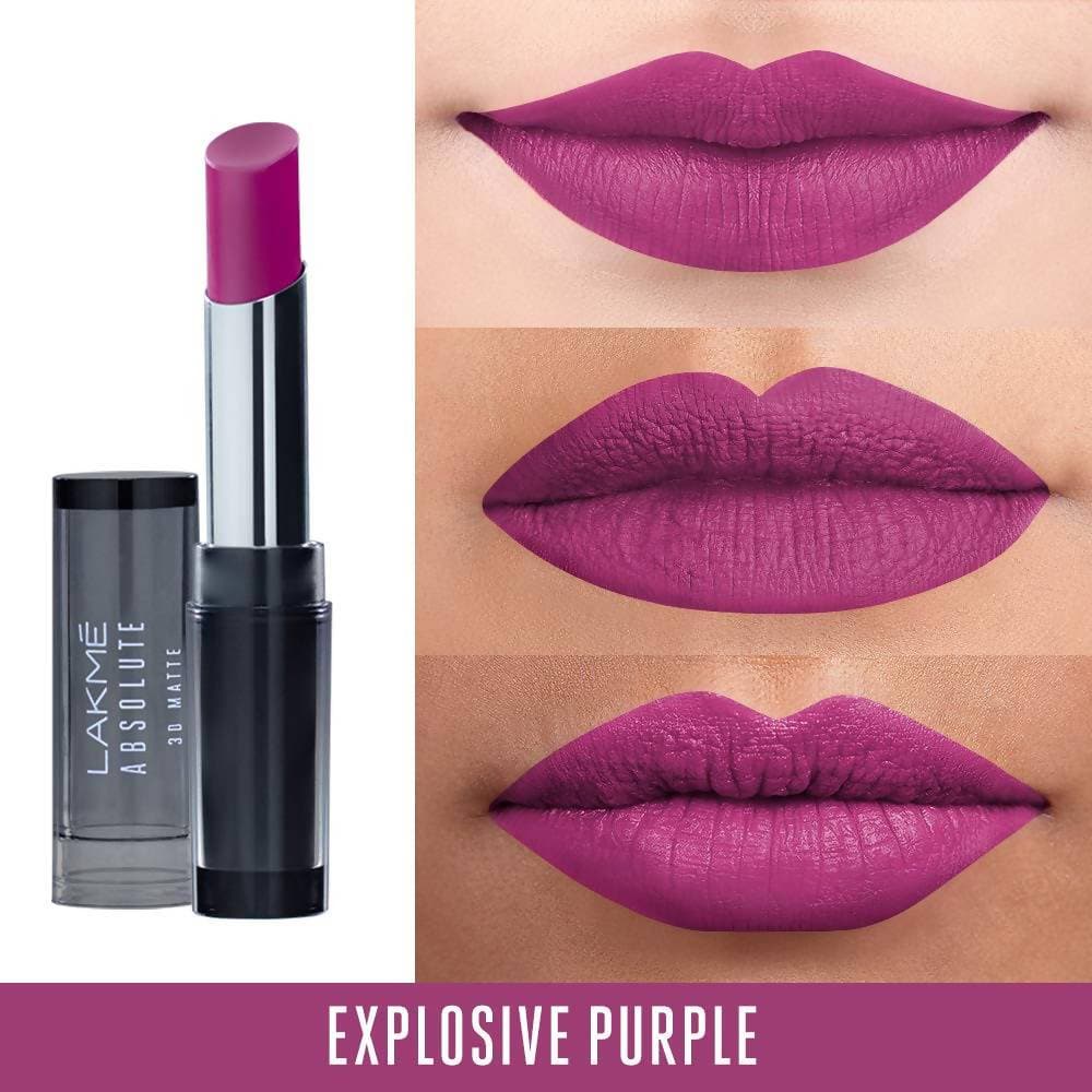 Lakme Absolute 3D Lipstick - Explosive Purple