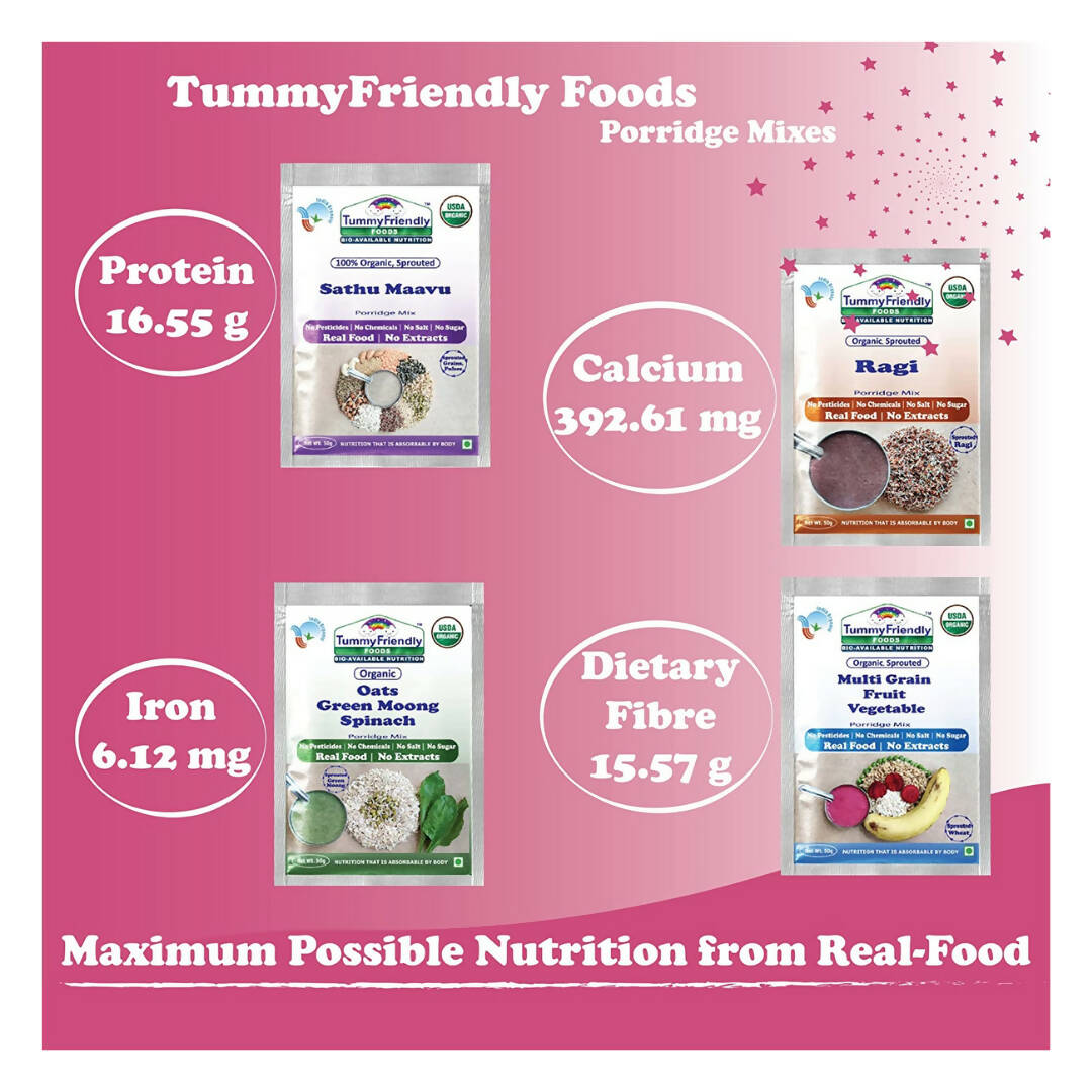 TummyFriendly Foods Organic Sprouted Porridge Mixes Combo - Distacart