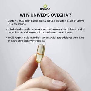 Unived Plant-Based Ovegha 500 MG Omega-3 DHA Capsules