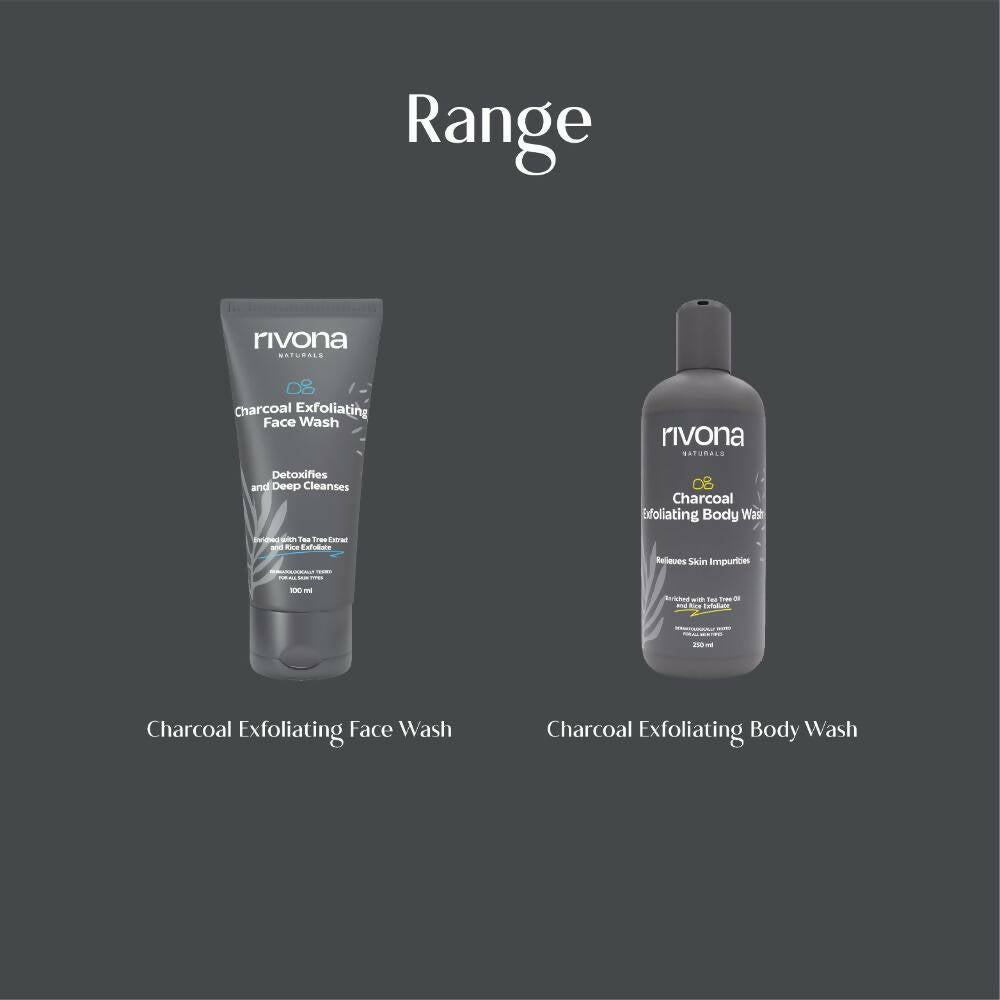 Rivona Naturals Charcoal Exfoliating Face Wash - Distacart
