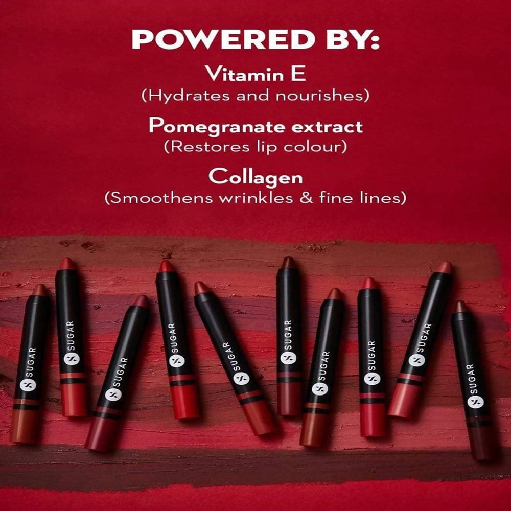 Sugar Plush Crush Creme Crayon - Red Rebel (Blue toned Red) - Distacart