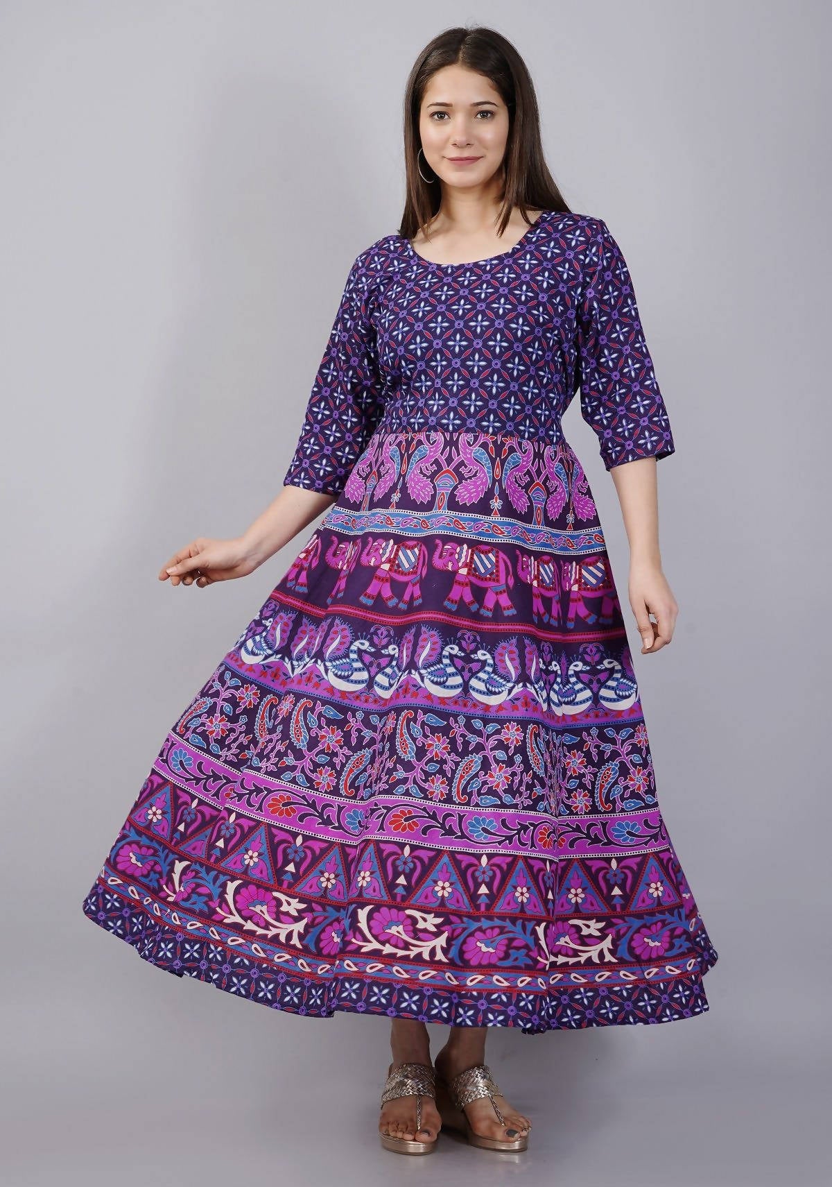 Vamika Multicolor Cotton Printed Party/Casual Wear Kurti (GAM19K)