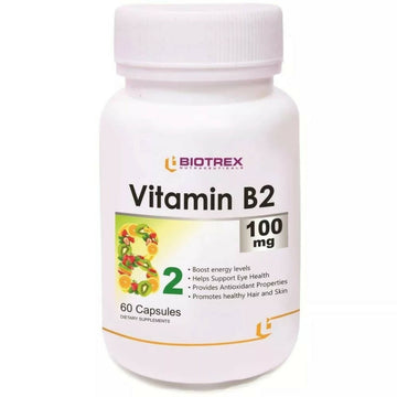 Biotrex Vitamin B2 100Mg Capsules - Distacart