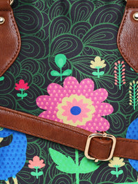 Thumbnail for Sabhyata Peacock - Satin Handbag With Detachable Sling - Distacart