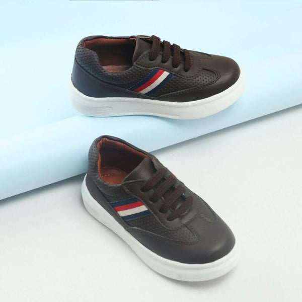 Tiny Bugs Boys Lace Up Casual Sheos - Dark Brown - Distacart