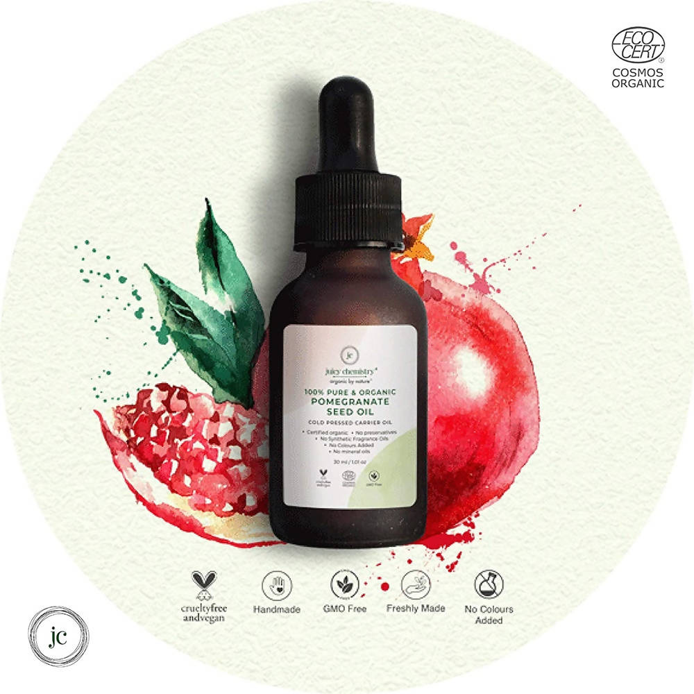 Juicy Chemistry Pure & Organic Pomegranate Seed Oil For Cold Pressed Carrier Oil - Distacart