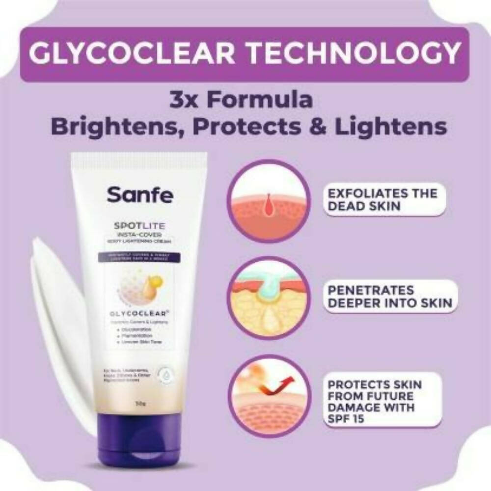 Sanfe Spotlite Insta-Cover Body Lightening Cream - Distacart