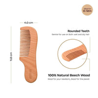 Thumbnail for Maate Baby Wooden Comb Set | Beechwood Comb and Hair Brush - Distacart