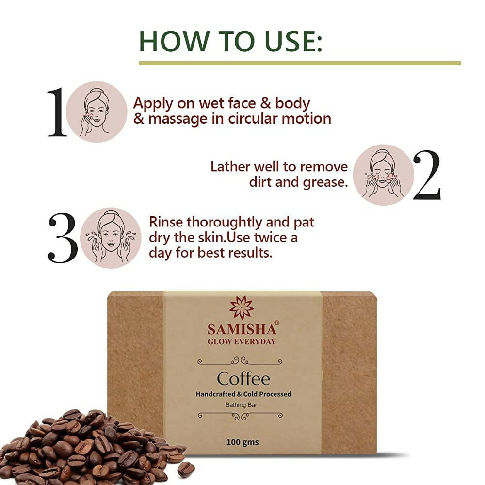 Samisha Organic Coffee Deep Exfoliating Bathing Bar - Distacart