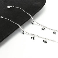 Thumbnail for Tehzeeb Creations Silver Colour Anklet With Black Beads