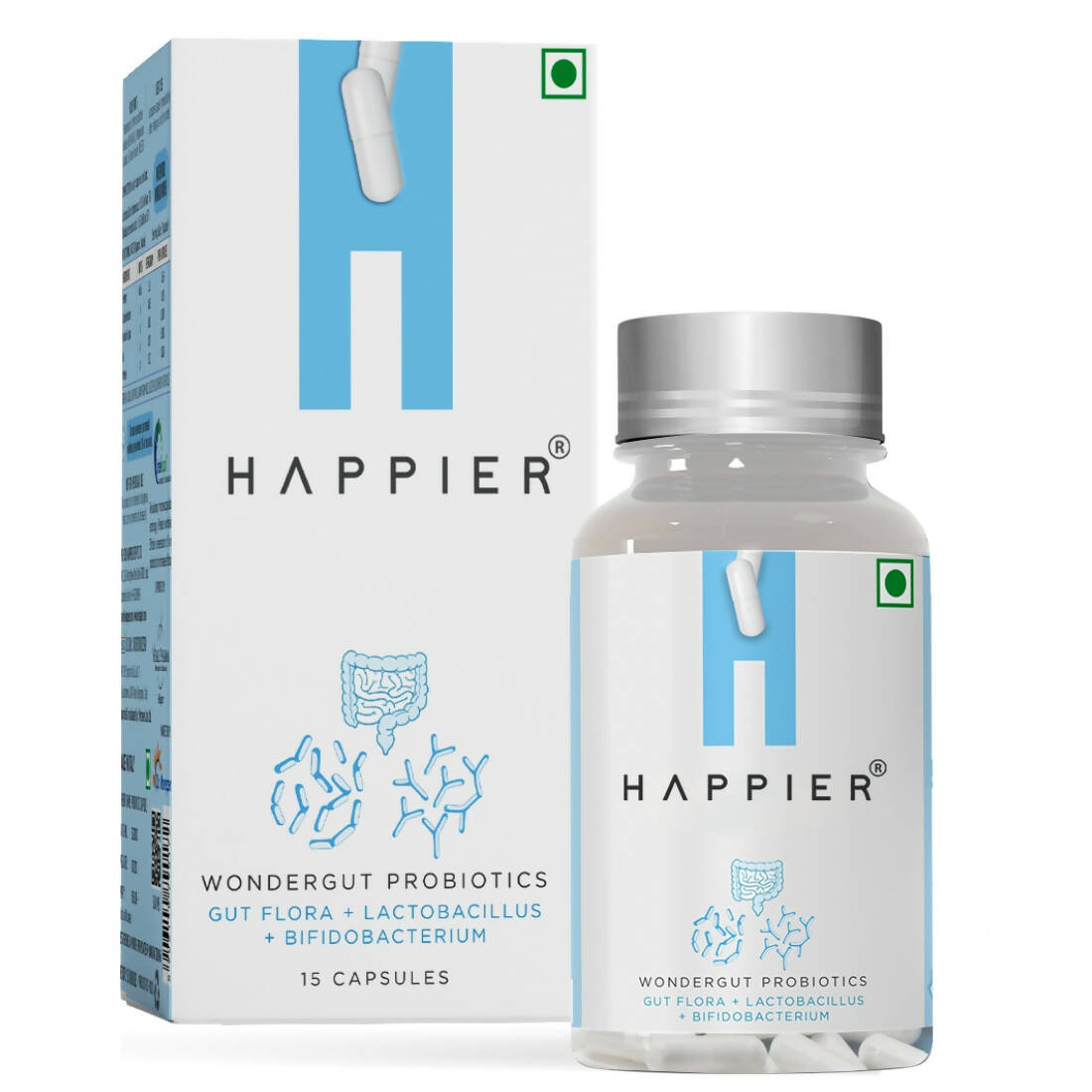 Happier Wondergut Probiotics Capsules - Distacart