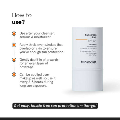 Minimalist SPF 50 Sunscreen Stick - Distacart