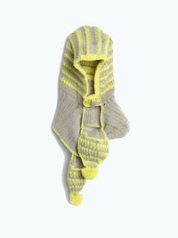 Thumbnail for Chutput Kids Woollen Hand Knitted Striped Design Cap - Grey - Distacart