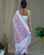 Thumbnail for Vastrasky Purple Organza Saree - Distacart