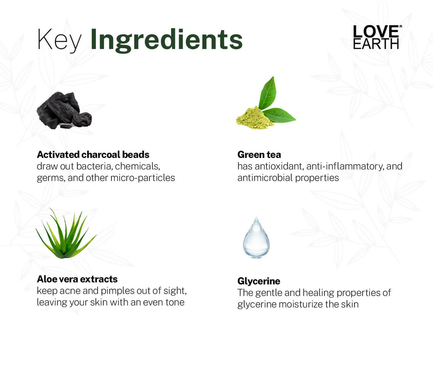 Love Earth Body Wash Jasmine, Green Tea & Charcoal - Distacart